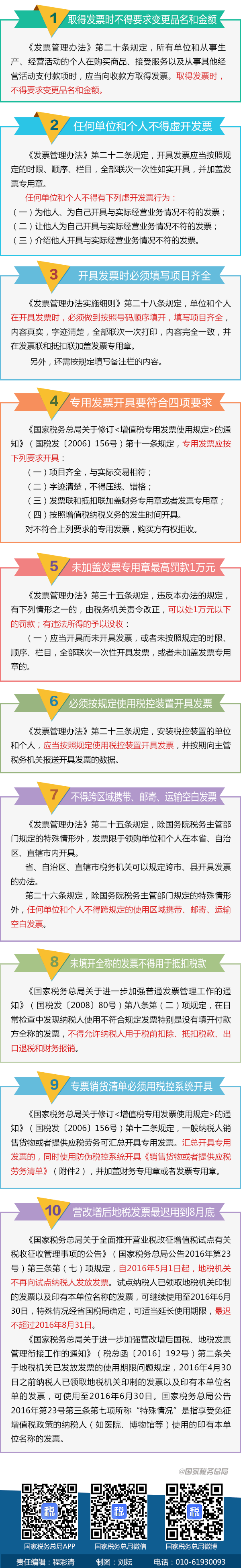 企业、个人发票使用的10项规定